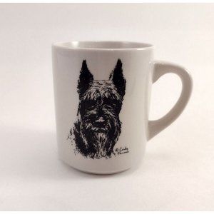 Vintage Cindy Farmer Black & White Terrier Dog Mug Coffee Tea Cup Pet Lover